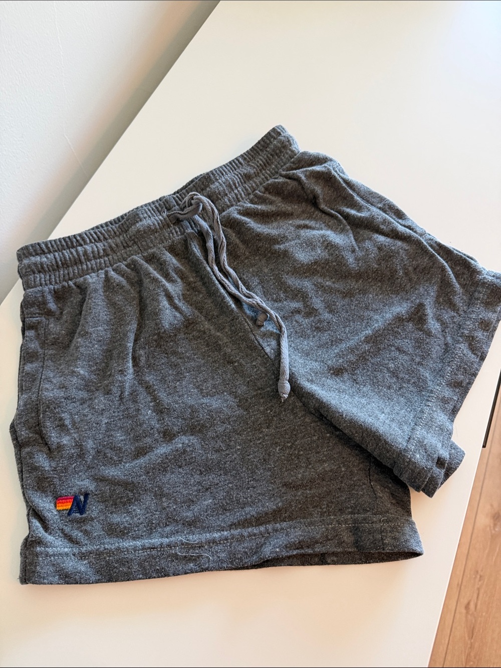 Aviator Nation Gray Drawstring Lounge Shorts